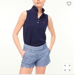J. Crew Factory Chambray Shorts with Scallop Hem